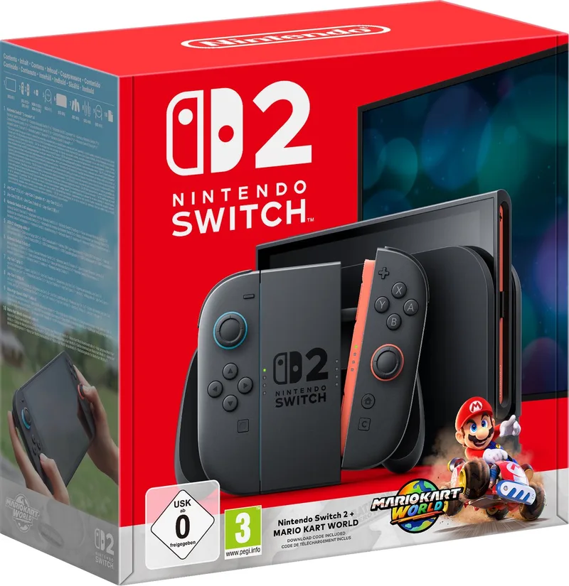 Switch 2 - Mario Kart: World Bundel van Nintendo, Zwart – cover