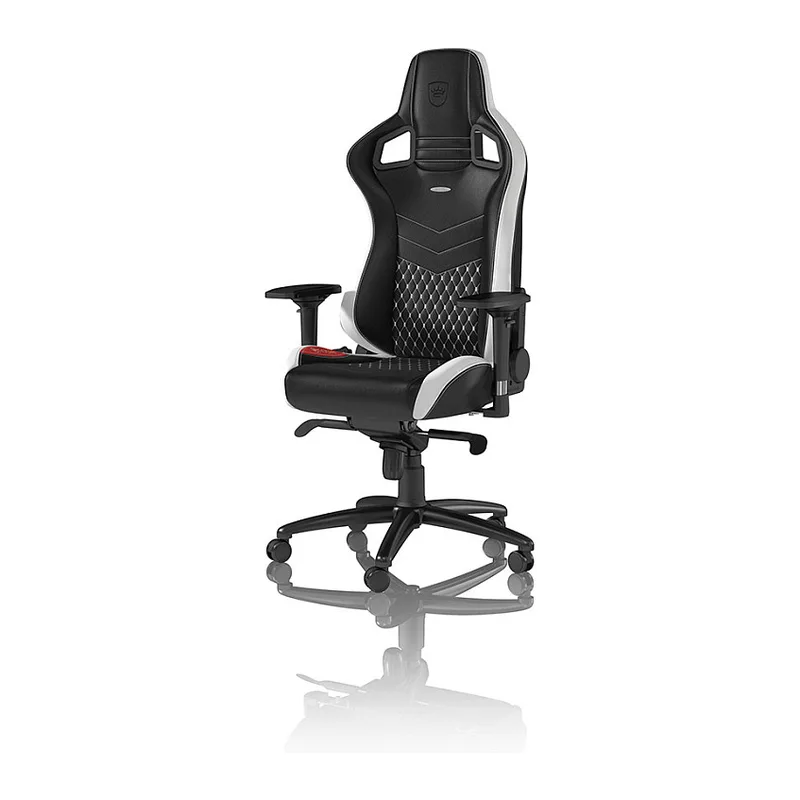 EPIC Echtleder Gaming Stuhl - schwarz/weiß/rot by noblechairs – cover