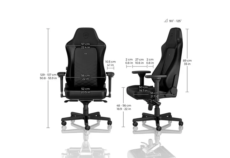 Gaming-Stuhl noblechairs HERO Gaming Stuhl - schwarz/schwarz de noblechairs, Noir – jaquette 3 sur 5