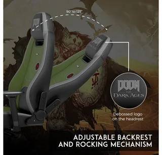 Gaming-Stuhl noblechairs LEGEND Gaming Stuhl - DOOM: The Dark Ages Edition van noblechairs, DOOM: The Dark Ages Edition – cover 5 van 5