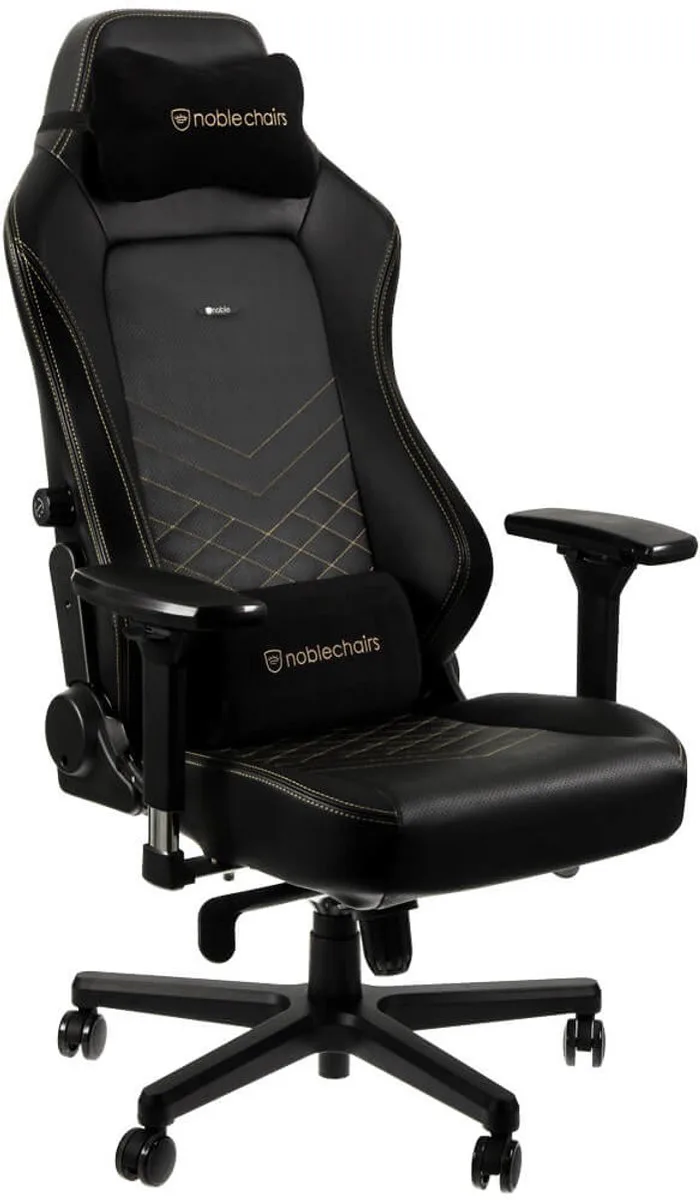 HERO Series gamestoel zwart/goud van noblechairs, Zwart – cover