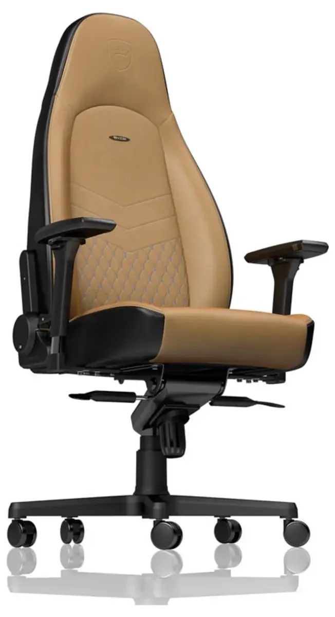 ICON Echtleder Gaming Stuhl - cognac/schwarz fra noblechairs – cover 2 af 2