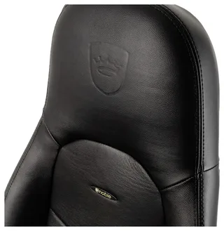 ICON Echtleder Gaming Stuhl - schwarz/schwarz från noblechairs – omslag 2 av 2