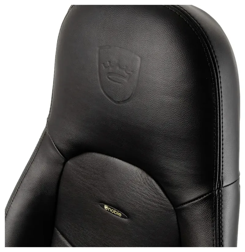 ICON Echtleder Gaming Stuhl - schwarz/schwarz från noblechairs – omslag 2 av 2