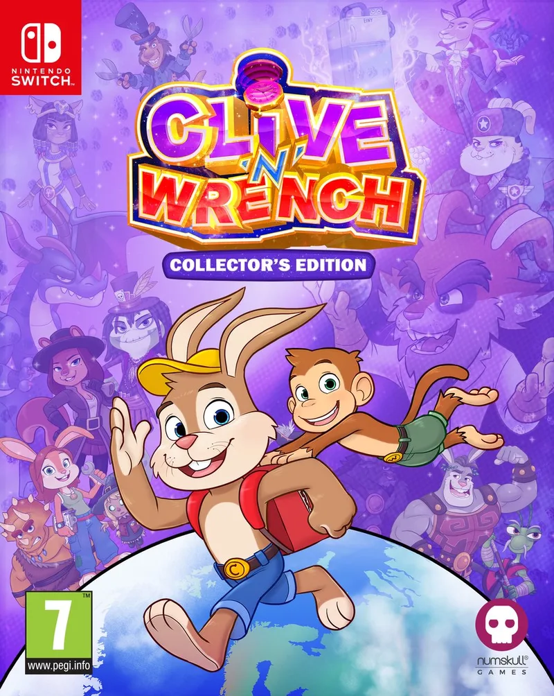 Clive n Wrench - Badge Edition van Numskull Games, Nintendo Switch – cover