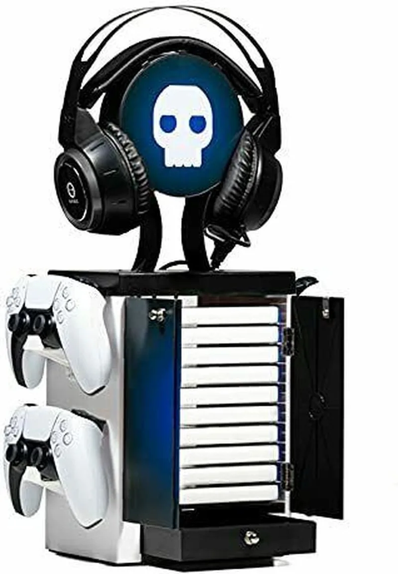 PlayStation 5 Geïnspireerde Gaming Locker voor 4 Controllers - 10 Games - 1 Headset van Numskull Games – cover