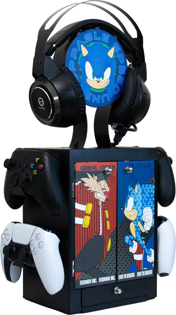 SEGA - Officiele Sonic the Hedgehog Luxe Gaming Opbergtoren voor 4 Controllers - 10 Games - Koptelefoon van Numskull Games – cover