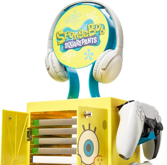 SpongeBob SquarePants Inspired Gaming Locker voor 4 Controllers - 10 Games - Koptelefoon