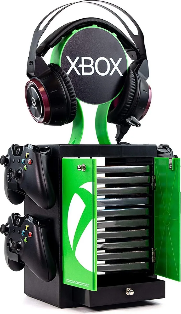 Xbox Geïnspireerde Gaming Locker voor 4 Controllers - 10 Games - 1 Headset van Numskull Games – cover