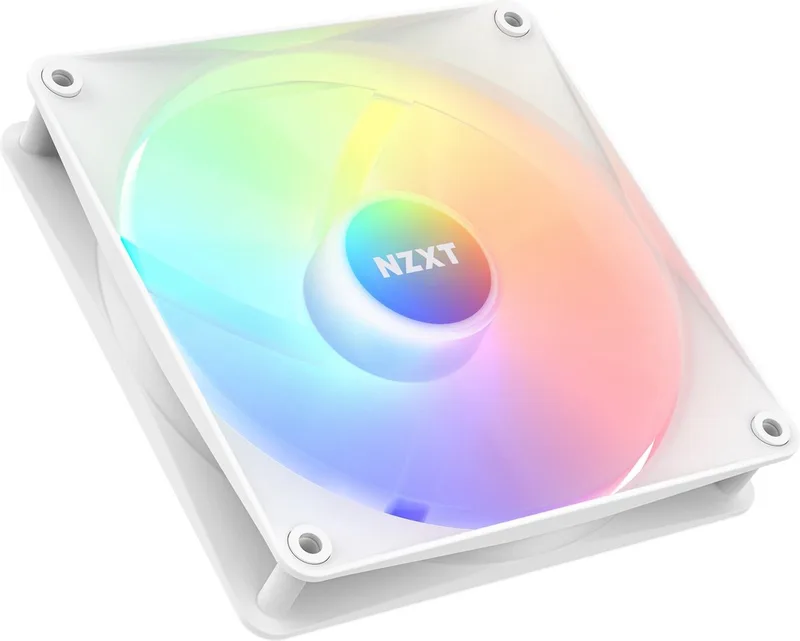 F140 RGB CORE white & RGB Lighting Controller - Ventilator 2 stuks - 140 mm - 4 Pins - 500rpm - 1500rpm - RGB van NZXT, Wit – cover