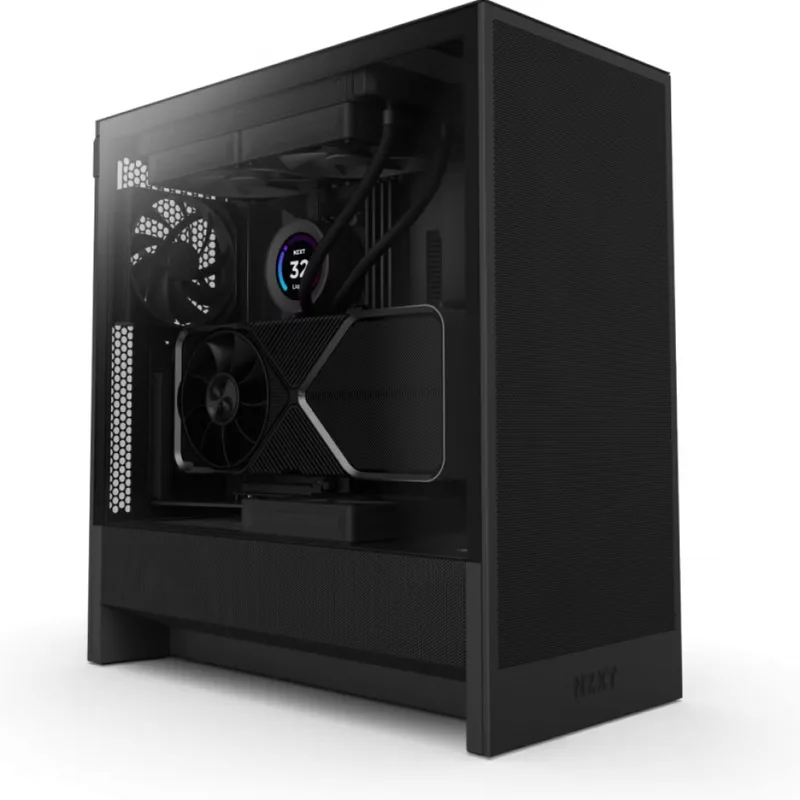 H5 Flow (2024) Black - Midtowermodel de NZXT – jaquette