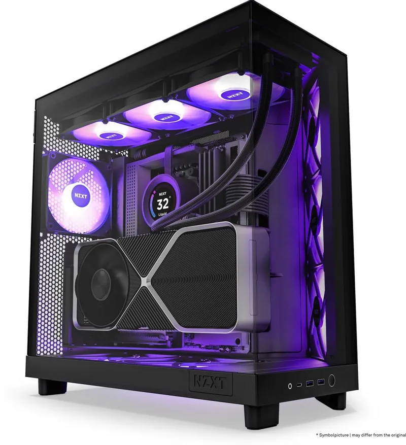 H6 Flow RGB Black - Behuizing van NZXT – cover