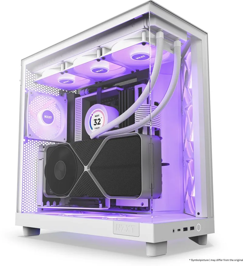 H6 Flow RGB White - Behuizing by NZXT – cover