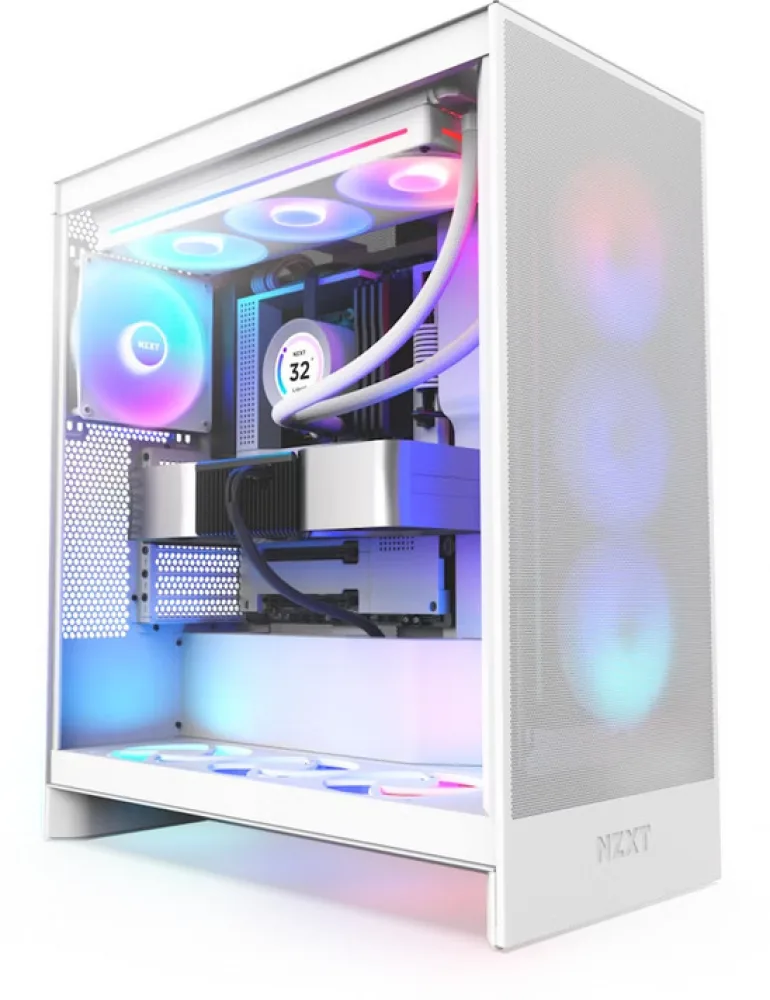 H7 Flow (2024) RGB White - Behuizing van NZXT – cover