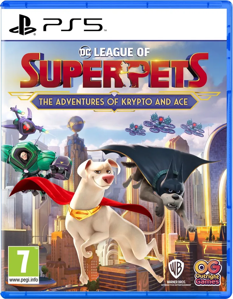 DC League of Super-Pets: The Adventures of Krypto and Ace van Outright Games, PS5 – cover