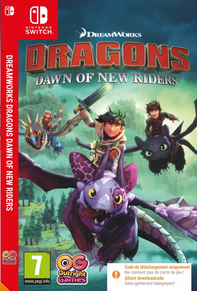 Dragons: Dawn of new Riders - Nintendo Switch - Dreamworks de Outright Games, Nintendo Switch – jaquette