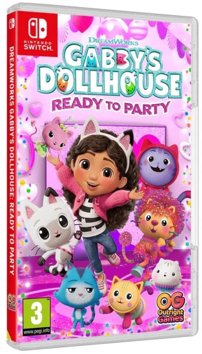 Gabby's Dollhouse: Ready to Party van Outright Games, Nintendo Switch – cover