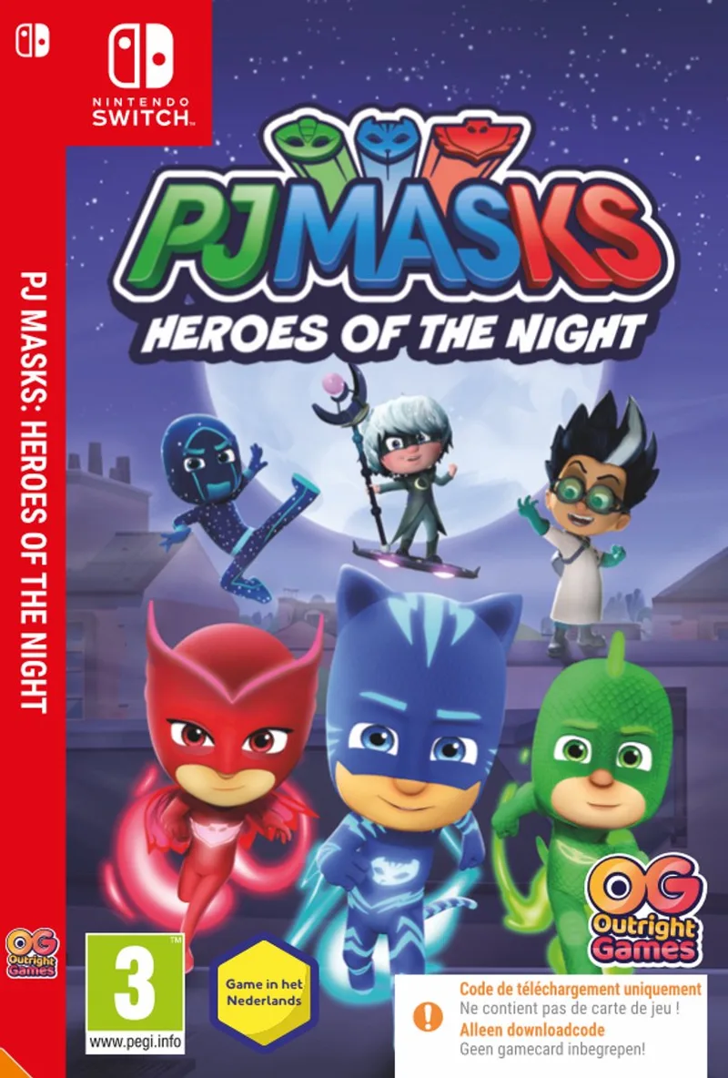PJ Masks: Heroes of the Night de Outright Games, Nintendo Switch – jaquette