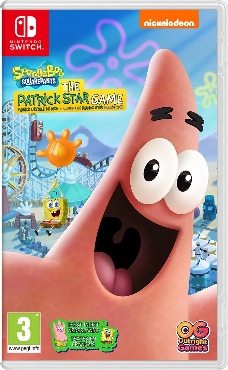 SpongeBob SquarePants: De Patrick Ster Videogame van Outright Games, Nintendo Switch – cover