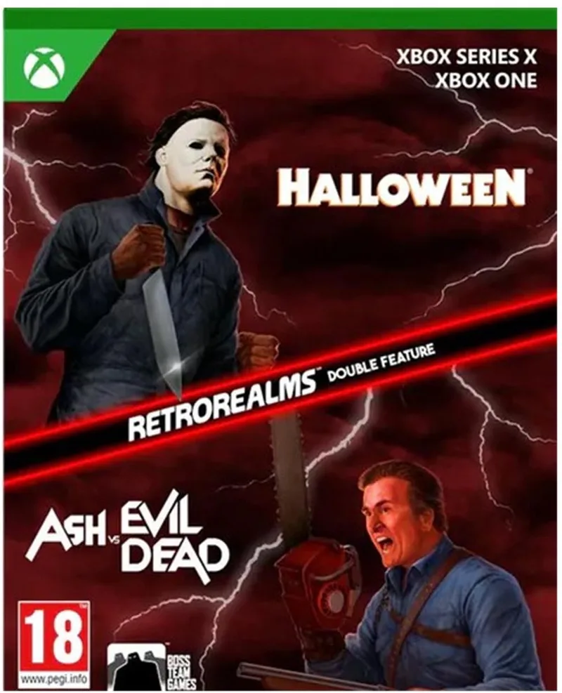 XSX Halloween and Ash vs Evil Dead Retro Realms Double Feature van Outright Games, Xbox Series X | S – cover