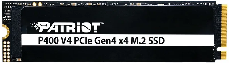P400 V4 1TB - SSD - M.2 2280 - PCIe Gen4 x4 - 1 TB - NVMe 2.0 - Smart ECC - 320TBW - zwart van Patriot – cover