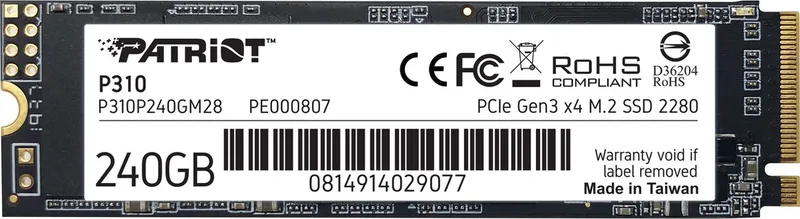 SSD Patriot P310 240GB M.2 2280 de Patriot – jaquette