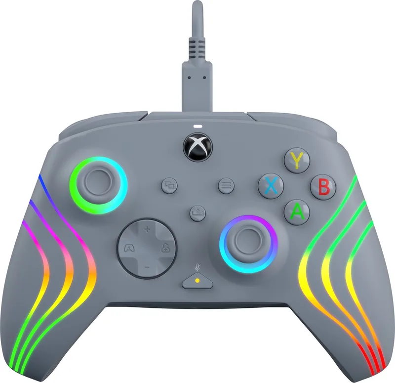 Afterglow WAVE - Gaming Controller - RGB - Programeerbare Knoppen - Xbox Series X | S by PDP, Grey – cover