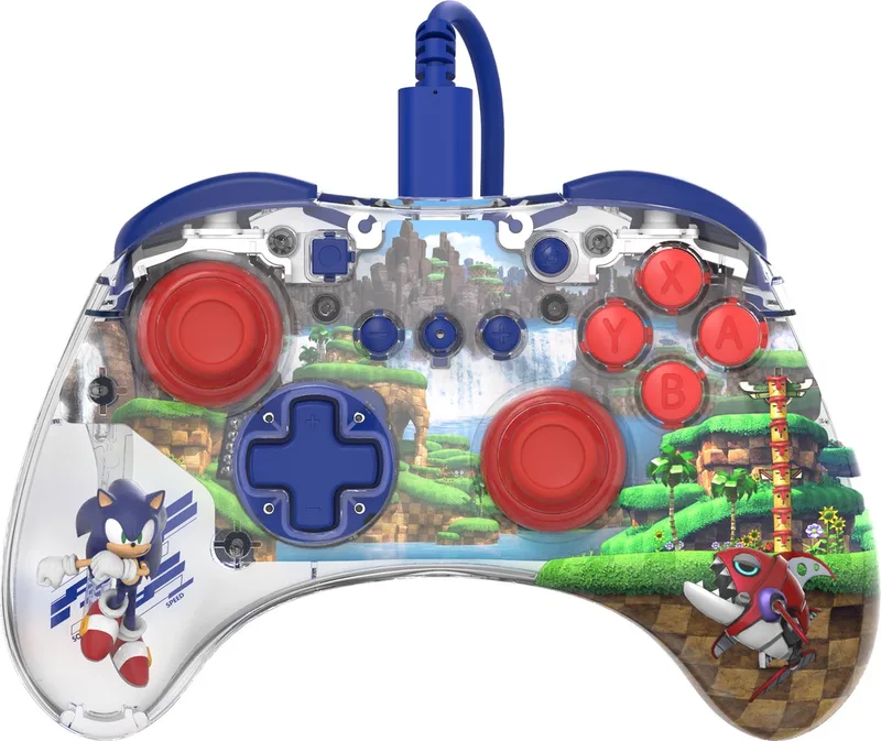 REALMz Wired Controller - Sonic Green Hill Zone (Nintendo Switch) de PDP, Bleu – jaquette