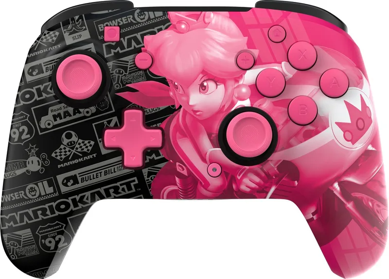 Rematch Glow - Draadloze Gaming Controller - Geschikt voor Nintendo Switch - Grand Prix Peach by PDP, Black – cover