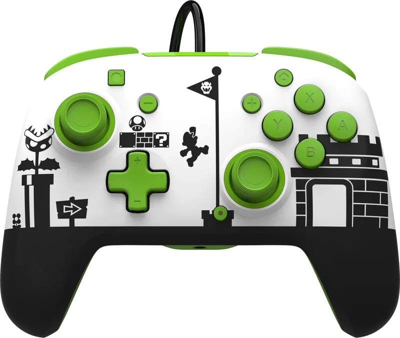 Rematch Glow - Gaming Controller - Jack - Geschikt voor Nintendo Switch - Super Mario Retro by PDP, Black – cover