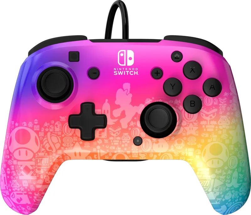Rematch Glow - Gaming Controller - Jack - Geschikt voor Nintendo Switch - Star Spectrum van PDP, Meerkleurig – cover