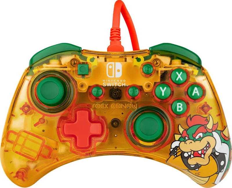 Rock Candy Bedrade Controller geschikt voor Nintendo Switch & Switch OLED - Lemon Bomb Bowser by PDP, Yellow – cover