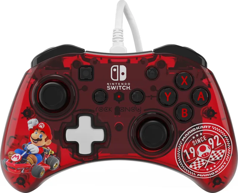 Rock Candy - Bedrade Controller - Nintendo Switch - Mario Kart van PDP, Mario Rood – cover