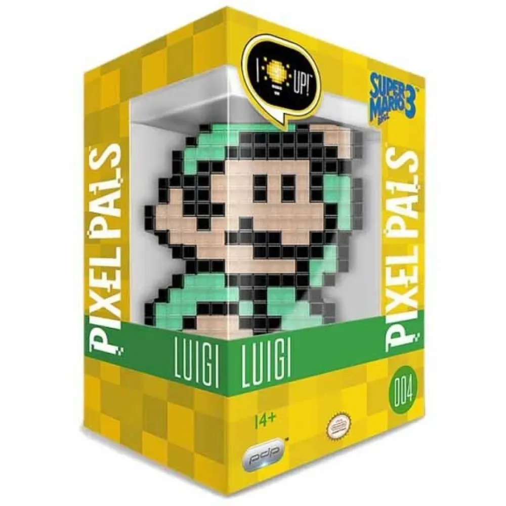 Super Mario Bros Pixel Pals Luigi-figuur by PDP – cover