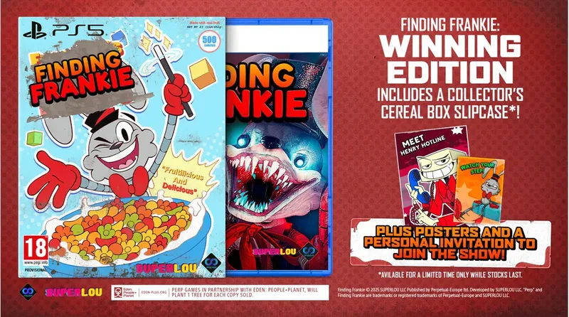Finding Frankie Day One Winning Edition de Perpetual Games, PS5 – jaquette