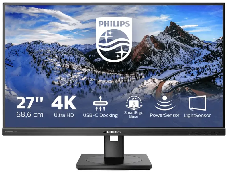 27" Philips P-line 279P1 - 3840x2160 (4K) - 60Hz - IPS - 90W USB-C fra Philips, Sort – cover 2 af 2