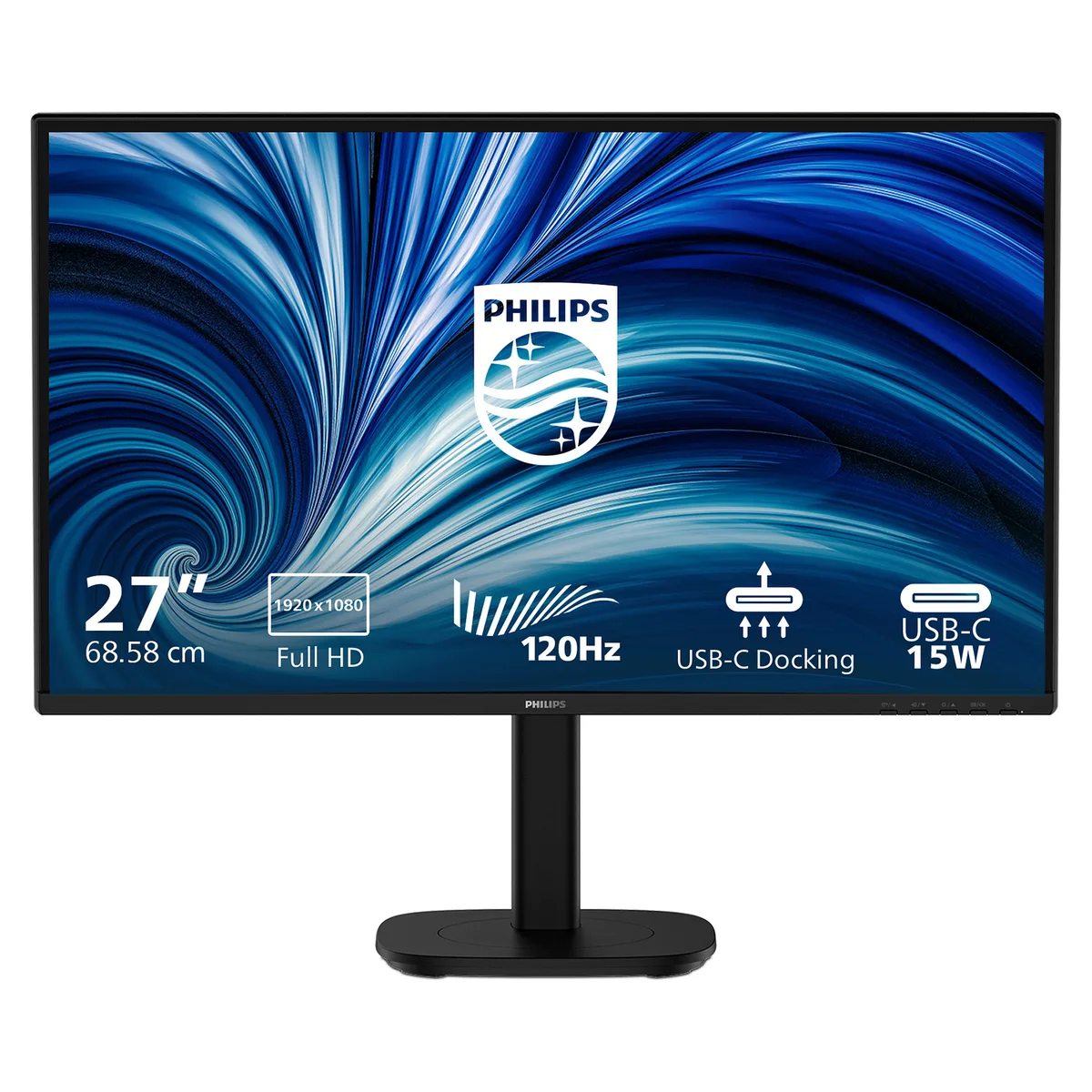 68,6 cm (27"") 1920 x 1080 Pixel Philips 27B2U3301/00 16:9 Full HD IPS 120 Pivot Height VESA Speaker de Philips – jaquette