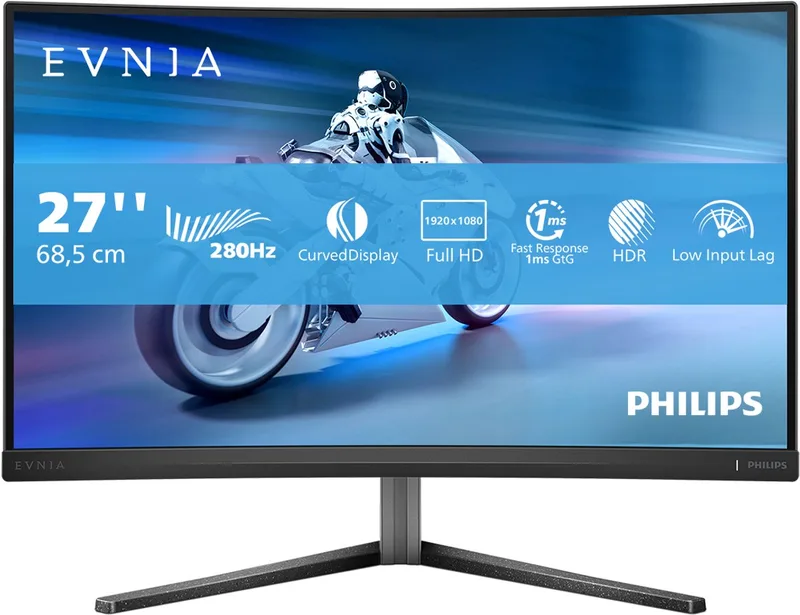 Evnia 27M2C5200W - 27 inch Curved Full HD Gaming Monitor - 280Hz de Philips – jaquette