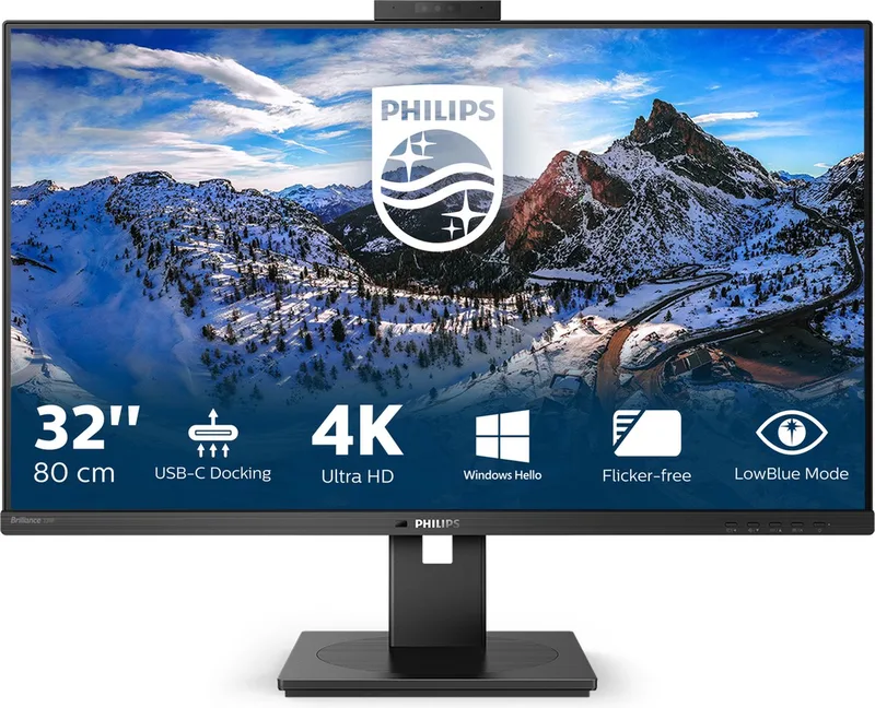 P-line 329P1H - 4K Webcam Monitor - USB-C 90w - RJ45 - 32 inch van Philips – cover