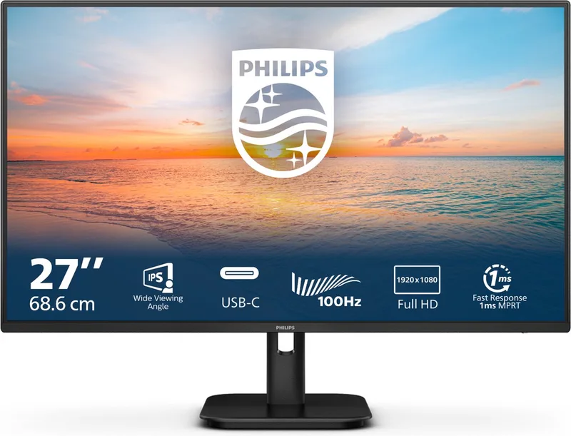 Philips 1000 series 27E1N1300A - Full HD IPS Monitor - USB-C 65w - 100hz - Speakers - 27 inch van Philips – cover