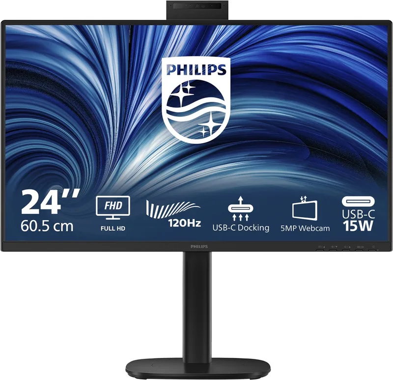 Philips 24B2U3301H - 24 inch Full HD Business Monitor - Webcam - USB-C 90W - RJ45 - 120Hz - 5 jaar garantie van Philips – cover