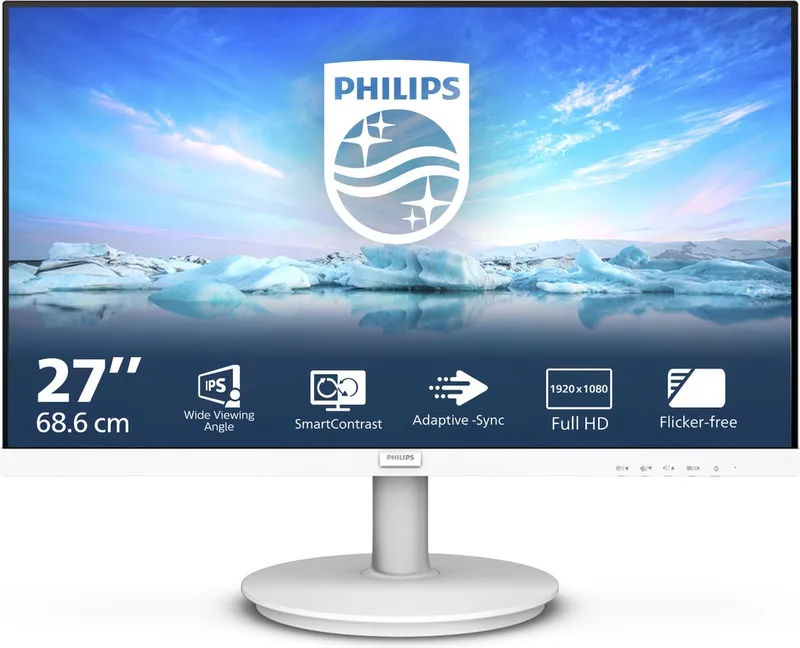 Philips 271V8AW - Full HD IPS Monitor - 75hz - 27 inch de Philips, Blanc – jaquette