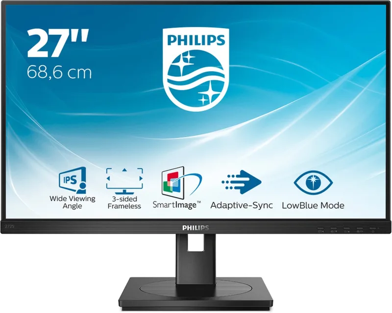 Philips 272S1AE - Full HD IPS Monitor - Verstelbaar - Speakers - 27 inch fra Philips, Sort – cover