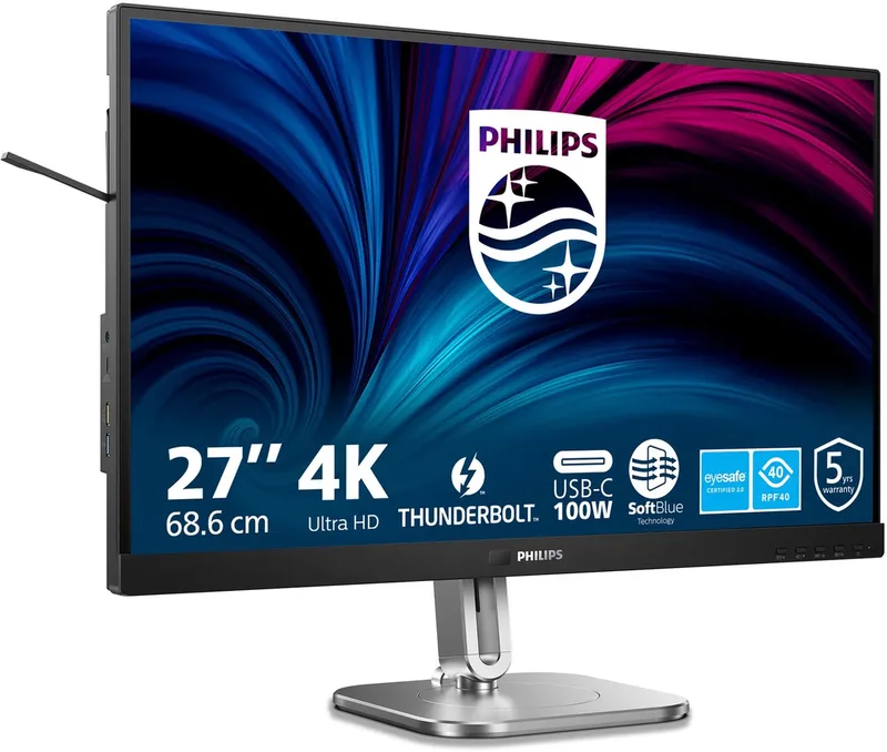 Philips 27B2U6903 - 4K IPS Thunderbolt 4 Monitor - USB-C 100w - 5 jaar Garantie - 27 inch de Philips – jaquette