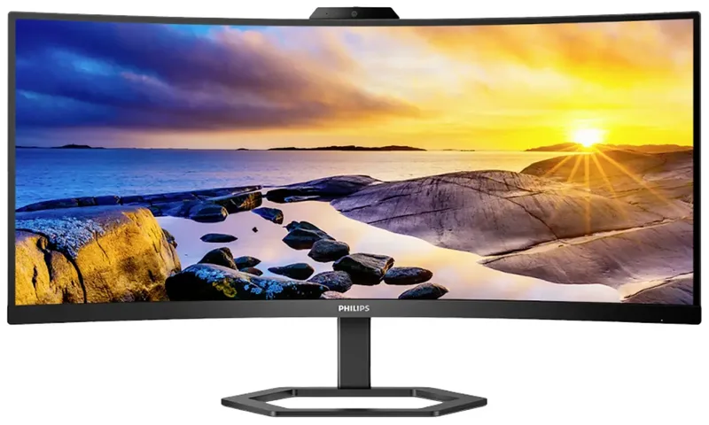 Philips 34E1C5600HE - QHD Curved Ultrawide Monitor - Webcam - Windows Hello - USB-C 65w - USB hub - 34 inch by Philips – cover 2 of 2