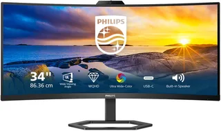 Philips 34E1C5600HE - QHD Curved Ultrawide Monitor - Webcam - Windows Hello - USB-C 65w - USB hub - 34 inch by Philips – cover 1 of 2