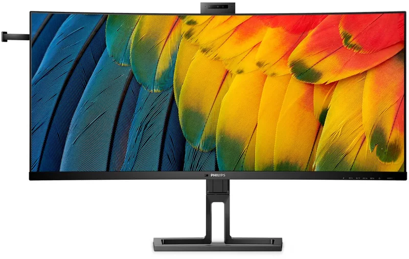 Philips 40B1U6903CH 6000 Series - LED-monitor - gebogen - USB - 39.7" - 5120 x 2160 WUHD @ 75 Hz - IPS - 300 cdm² - 1000:1 - HDR10 - 4 ms - Thunderbolt 4, 2xHDMI, DisplayPort - luidsprekers - textuurzwart van Philips, Zwart – cover