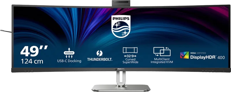 Philips 49B2U6903CH/00 computer monitor 124 cm (48.8) 5120 x 1440 Pixels Dual QHD LCD by Philips, Grey – cover