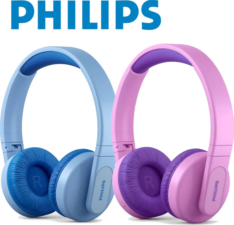 Philips TAK4206PK/00 Bluetooth Kinder Kopfhörer Pink Kinder-Kopfhörer (mit LEDs, Faltbar) by Philips, Pink – cover
