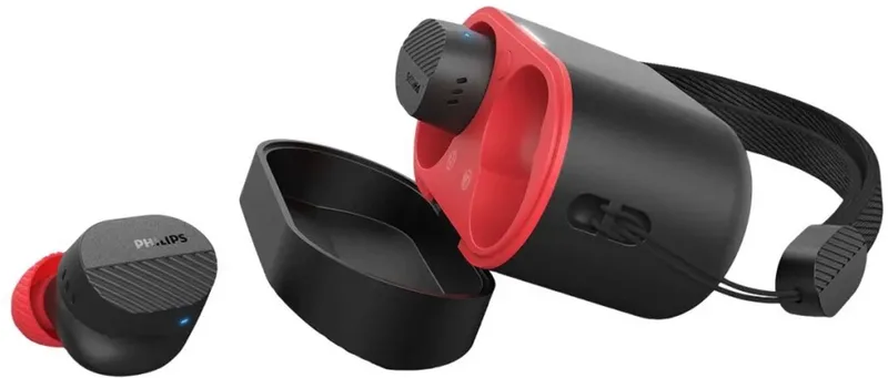 TAA5508BK/00 hoofdtelefoon/headset True Wireless Stereo (TWS) In-ear Oproepen/muziek Bluetooth Zwart, Rood van Philips, Zwart, Rood – cover